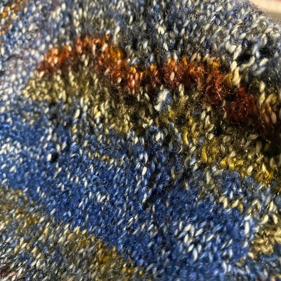 Alfred Dunner Cardigan Sweater PS Open Front 3/4 Sleeve Multicolor Striped Knit - Picture 8 of 8